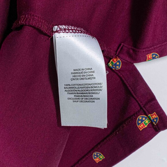 Polo Ralph Lauren Shield Crest AOP Pony Polo Shirt Large Preppy Y2K - Picture 6 of 6